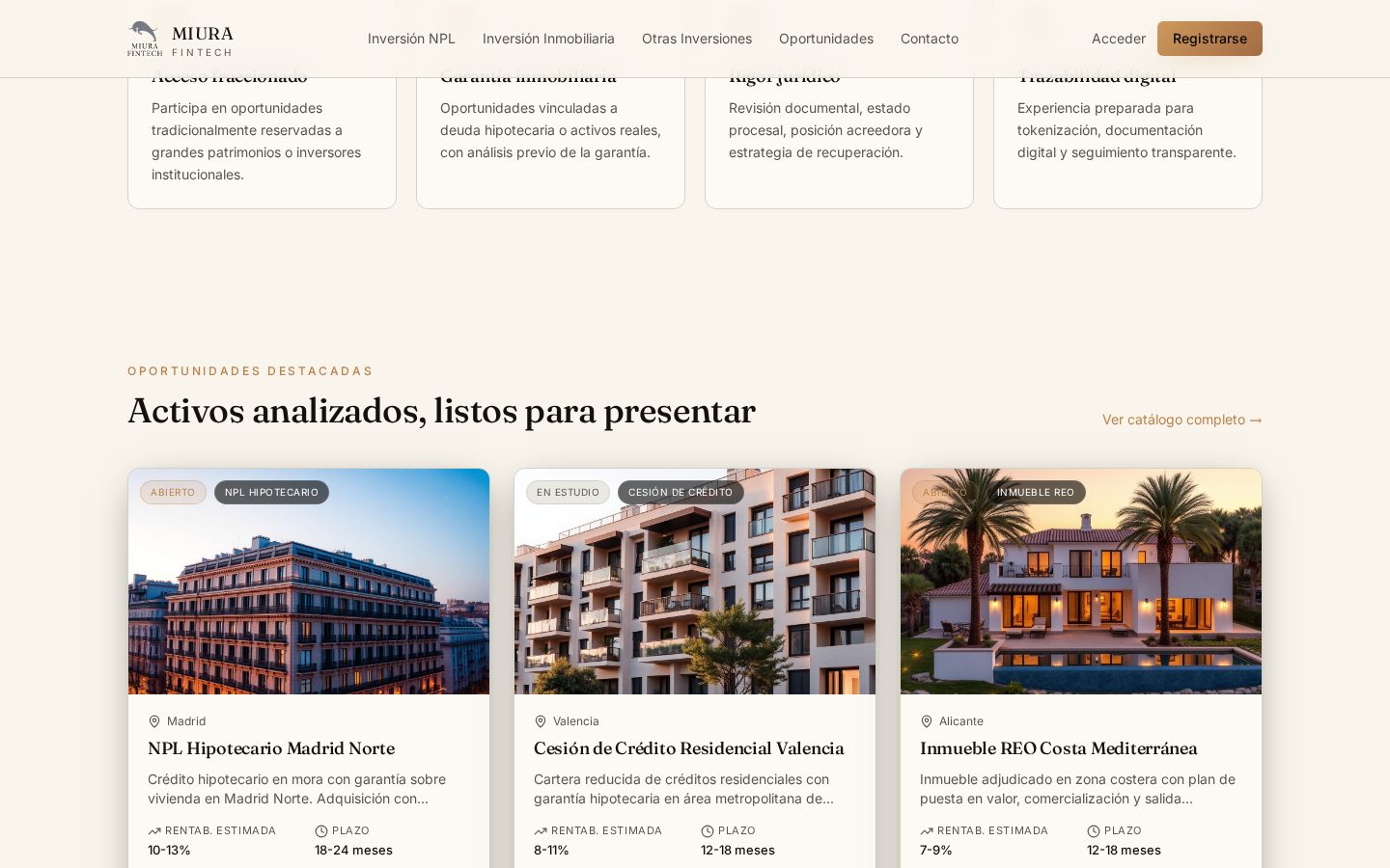 Bloque de credibilidad y contacto de MIURA